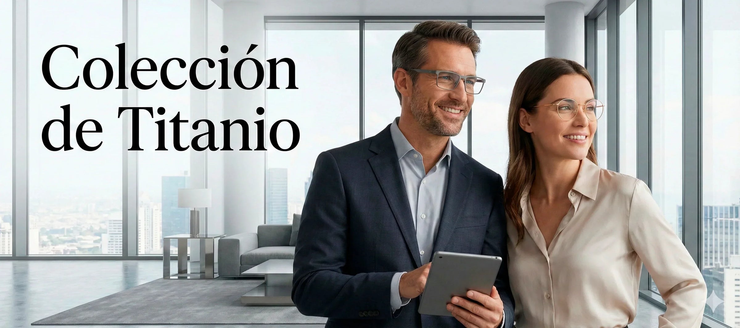 Hombre-mujer-gafas-con-montura-de-titanio