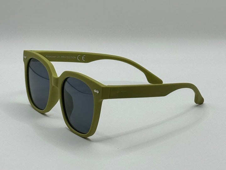 Gafas de sol ACWIN Viki en color verde oliva caqui con montura cuadrada de bordes suavizados. - Vista 3