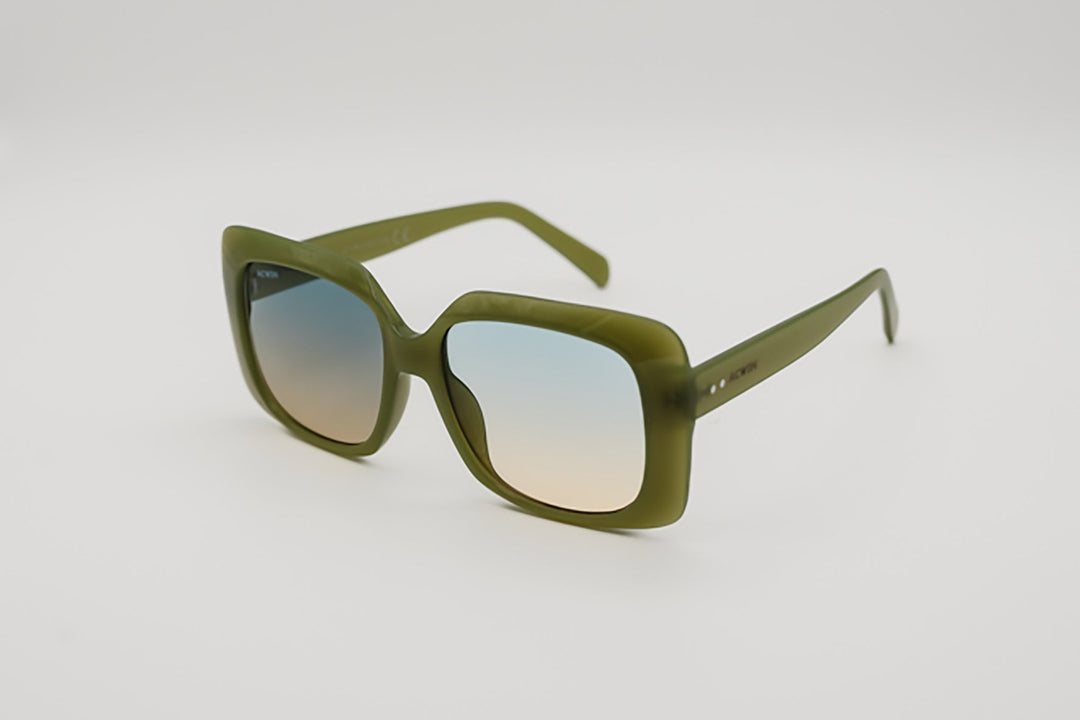 Perfil lateral gafas de sol Edimburgo mostrando la varilla ancha y acabado mate.