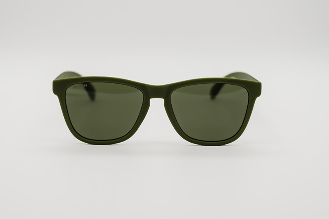 Gafas de Sol Florencia – Estilo Wayfarer en Verde Oliva Mate
