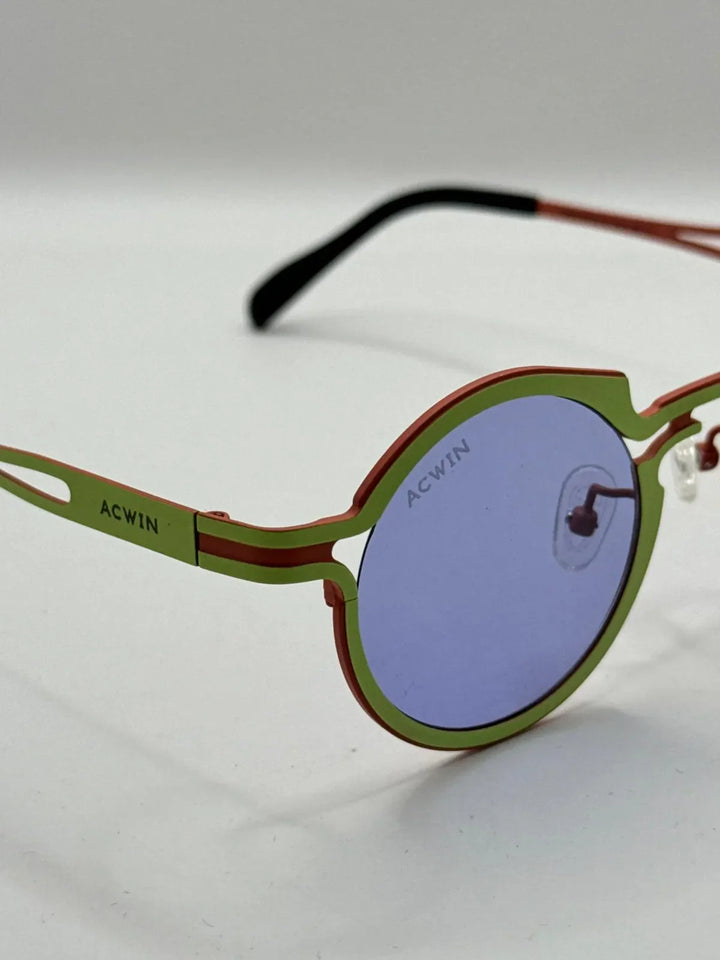 Gafas de sol Titanio Rhodes perspectiva con lentes purpura